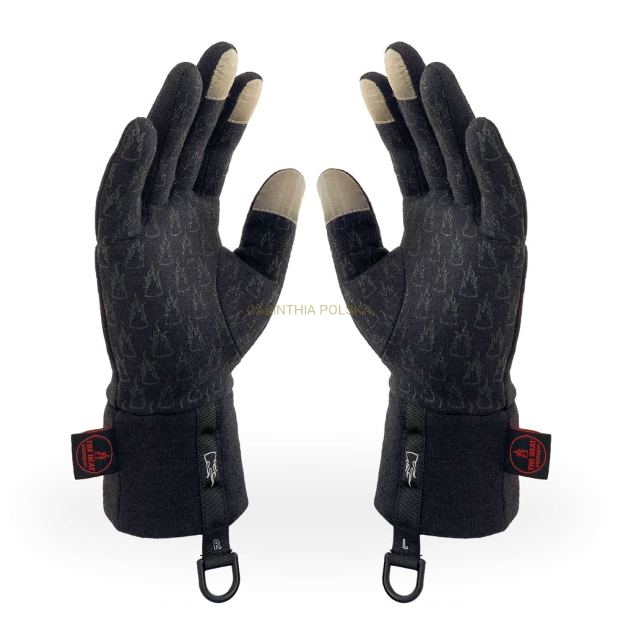 The HEAT COMPANY Polartec Merino Liner Pro Power Wool rękawice kolor grafitowy