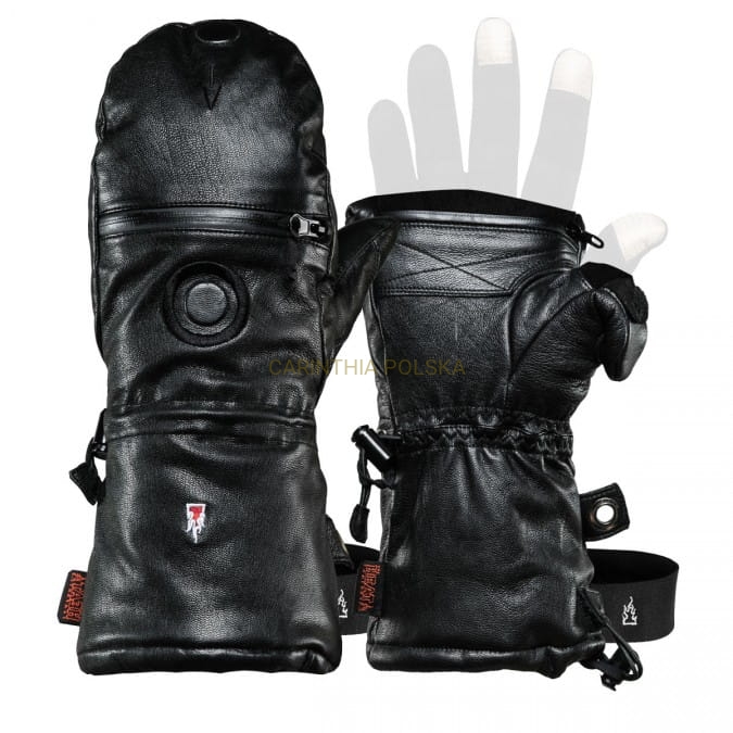 The HEAT COMPANY SHELL FULL LEATHER rękawice kolor czarny