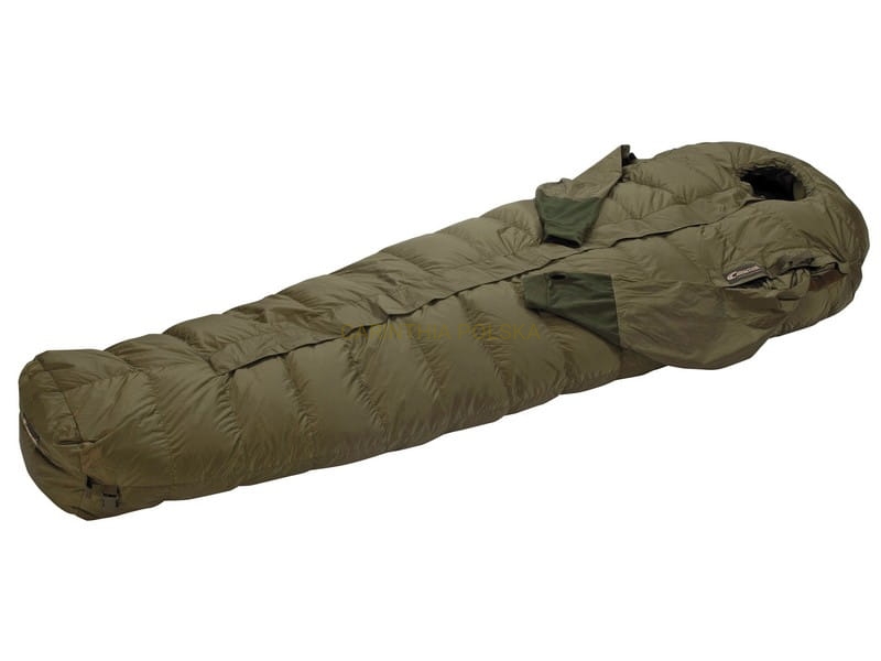 CARINTHIA SURVIVAL DOWN 1000 śpiwór wojskowy z rękawami długość 225cm, wypełnienie puch gęsi, 93590 oliwkowy
